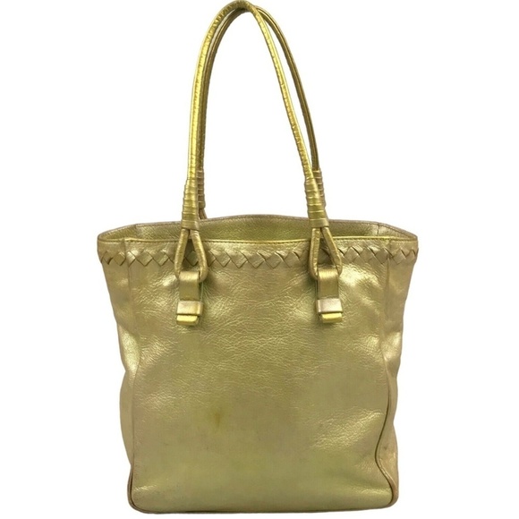 Authentic BOTTEGA VENETA Gold Leather Handbag - Picture 12 of 12